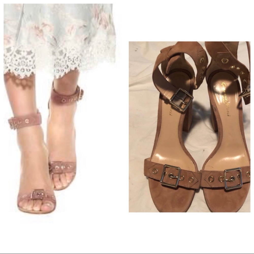 Gianvito Rossi Suede Ankle Strap Sandals!